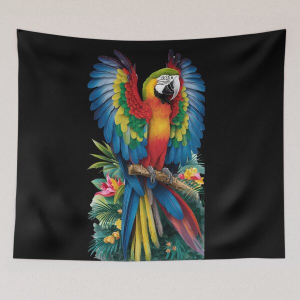 Item preview, Macaw parrot art gallery designed and sold by DunuStore.