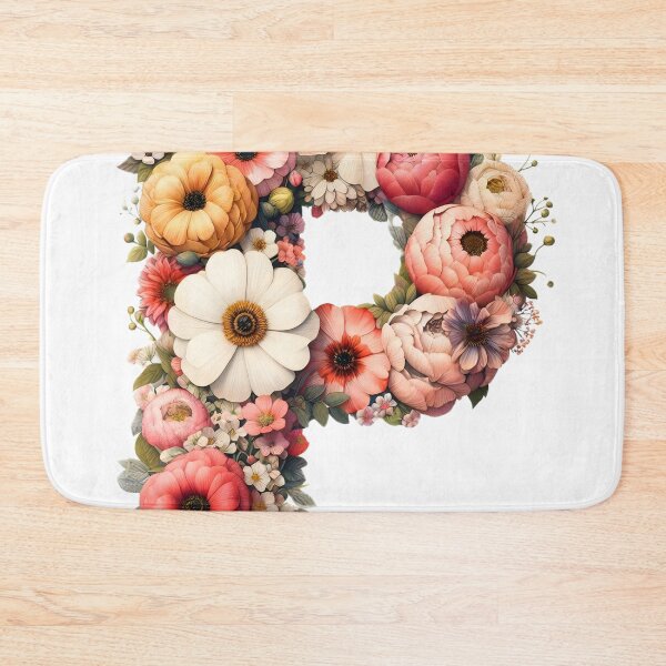 Item preview, Letter “P” containing flowers designed and sold by yeekazar.