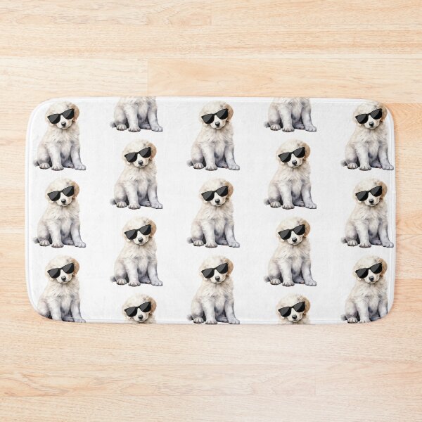 Item preview, Kuvasz Puppy Wearing Sunglasses designed and sold by TheAnimalZ00.