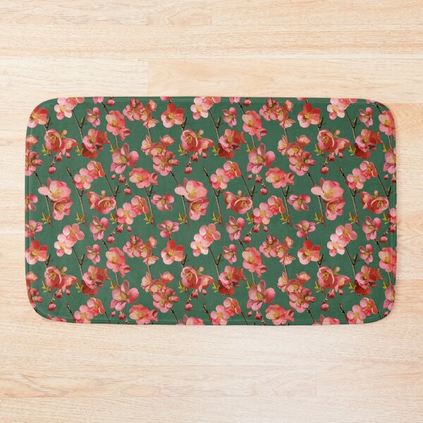 Item preview, Crabapple Blossoms 2024 on Soft Hunter Green Repeat 5748 designed and sold by Art in My Loft.