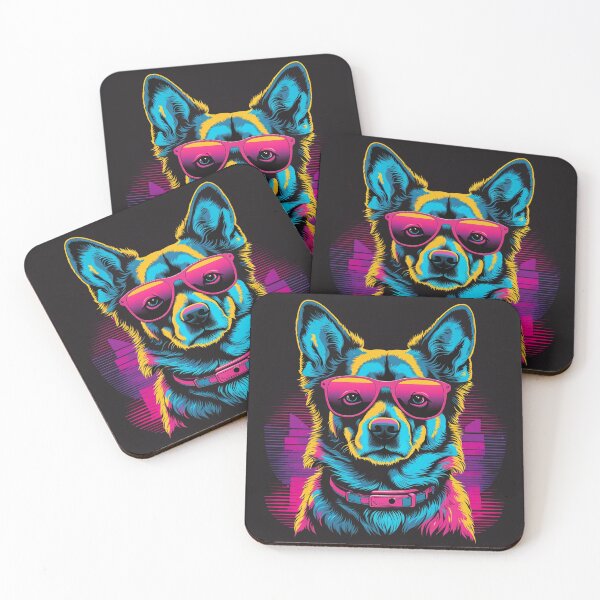 Item preview, Dog with glasses the visionary who sees beyond appearances and values the true character of each being, with its lenses revealing the essence and authenticity behind each gaze designed and sold by Pulsant  Paintings.