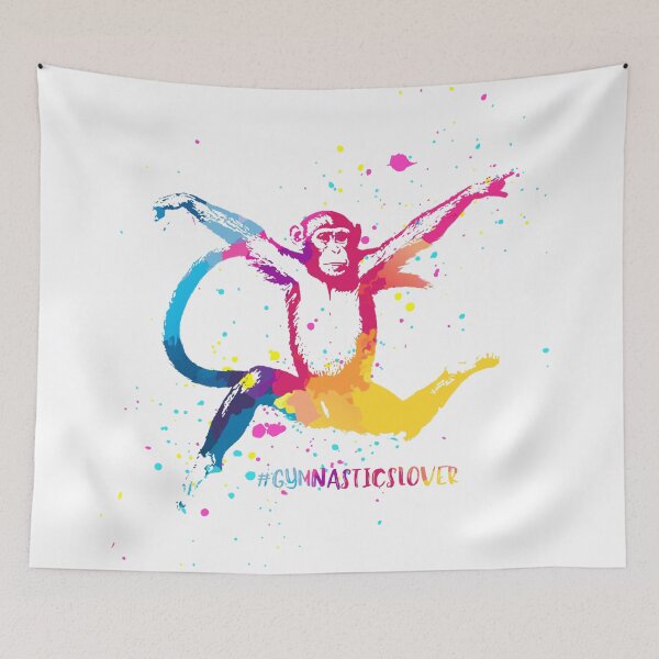 Item preview, Gymnastics Monkey Gymnastics Lover Watercolor designed and sold by TrueArtsStore.