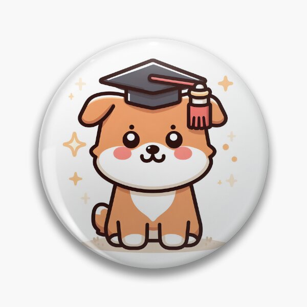 Item preview, Kawaii Dog With Graduation Cap designed and sold by CanvasCutie.