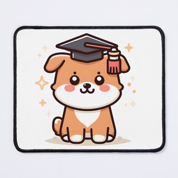 Item preview, Kawaii Dog With Graduation Cap designed and sold by CanvasCutie.