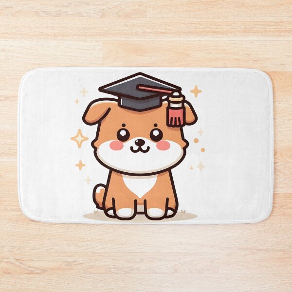 Item preview, Kawaii Dog With Graduation Cap designed and sold by CanvasCutie.