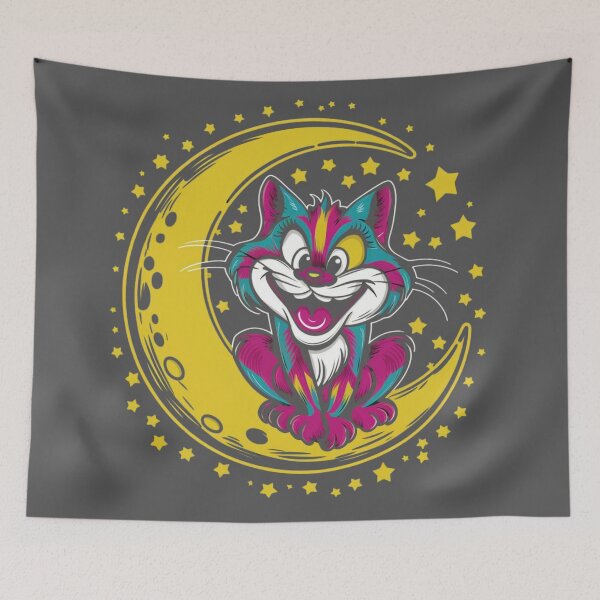 Item preview, Colorful Naughty Cat Illustration designed and sold by Azizullah Khan.