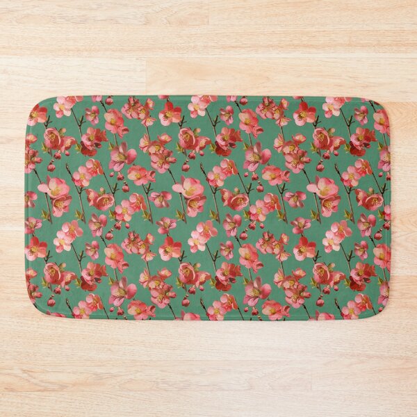 Item preview, Crabapple Blossoms 2024 on Soft Teal Green Repeat 5748 designed and sold by Art in My Loft.