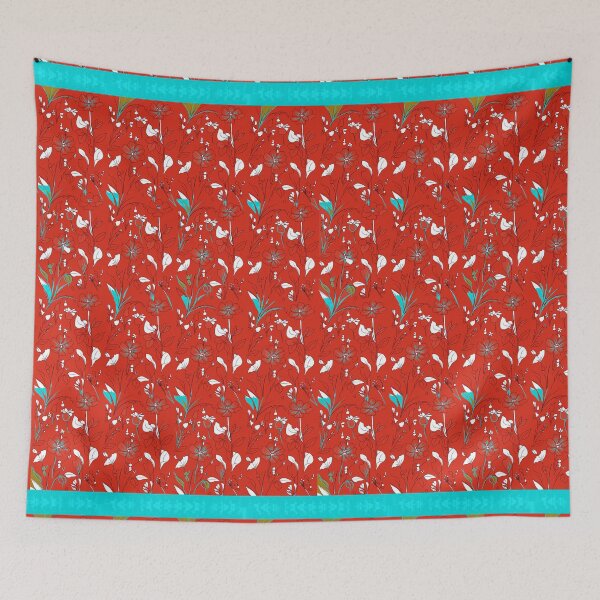 Item preview, Delicate flowers in red designed and sold by Flowersonstuff.