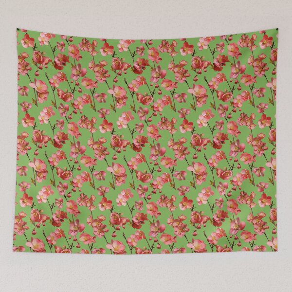 Item preview, Crabapple Blossoms 2024 on Spring Green Repeat 5748 designed and sold by Art in My Loft.