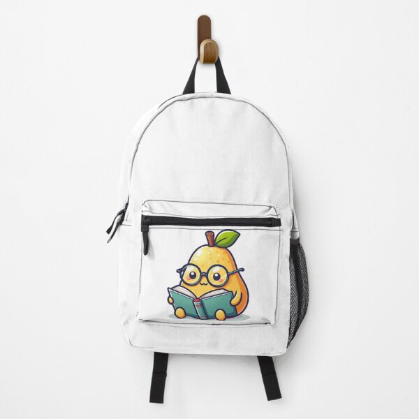 Item preview, Kawaii Pear With Glasses Reading A Book designed and sold by CanvasCutie.