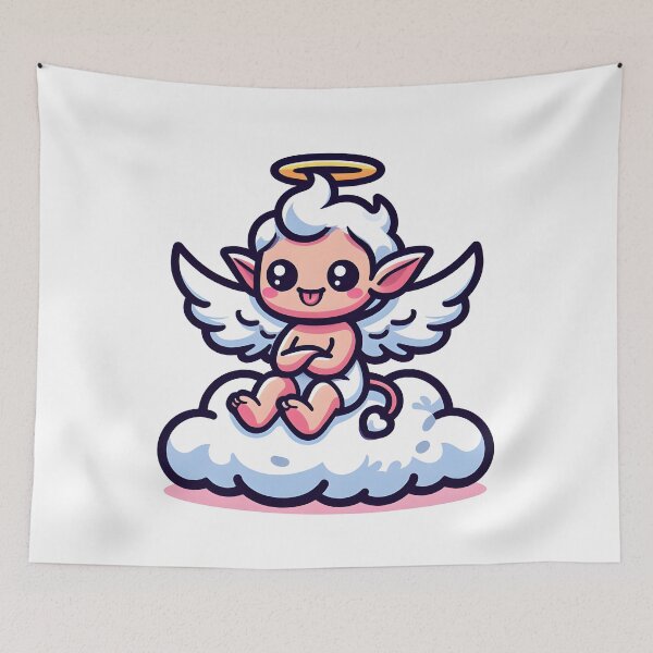 Item preview, Kawaii Dynamic Imp With Angel Wings designed and sold by CanvasCutie.