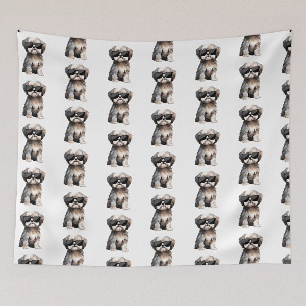 Item preview, Lhasa Apso Puppy Wearing Sunglasses designed and sold by TheAnimalZ00.