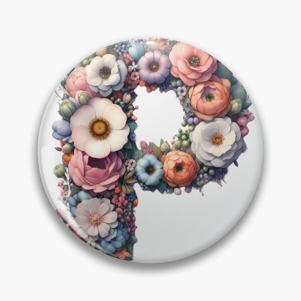 Item preview, Letter “P” containing flowers designed and sold by yeekazar.