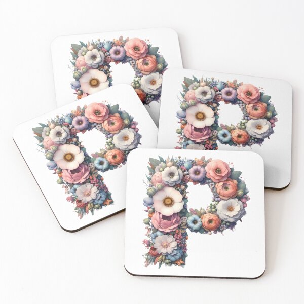 Item preview, Letter “P” containing flowers designed and sold by yeekazar.