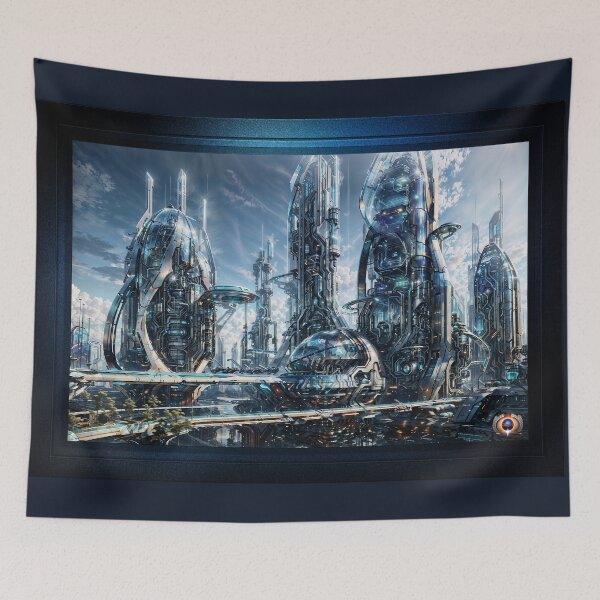 Item preview, Dornimer Metropolis Mesmerizing AI Concept Sci-Fi Art by Xzendor7 designed and sold by Xzendor7 Digital Art Creations.