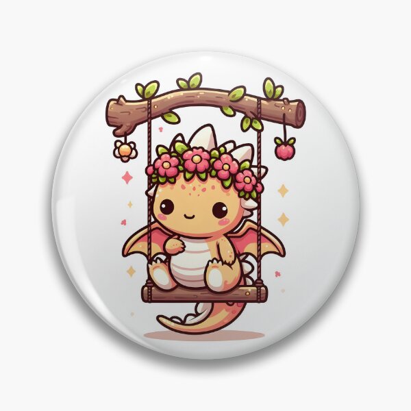 Item preview, Kawaii Adorable Dragon With Flower Crown Hanging designed and sold by CanvasCutie.