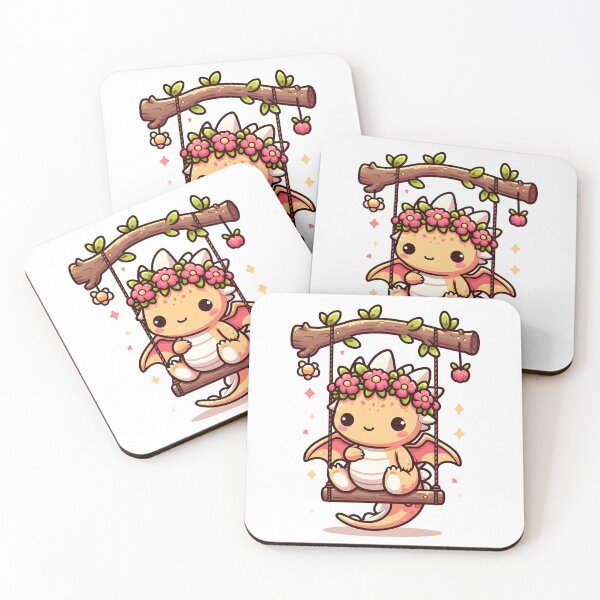 Item preview, Kawaii Adorable Dragon With Flower Crown Hanging designed and sold by CanvasCutie.