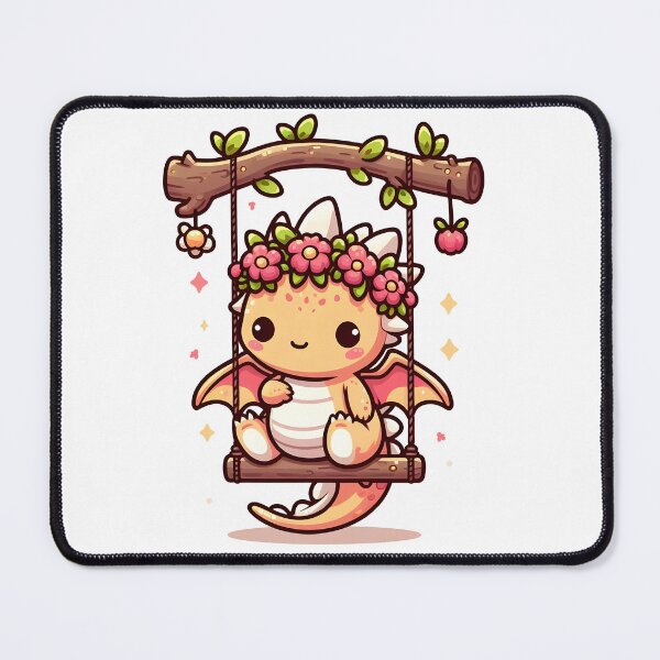 Item preview, Kawaii Adorable Dragon With Flower Crown Hanging designed and sold by CanvasCutie.