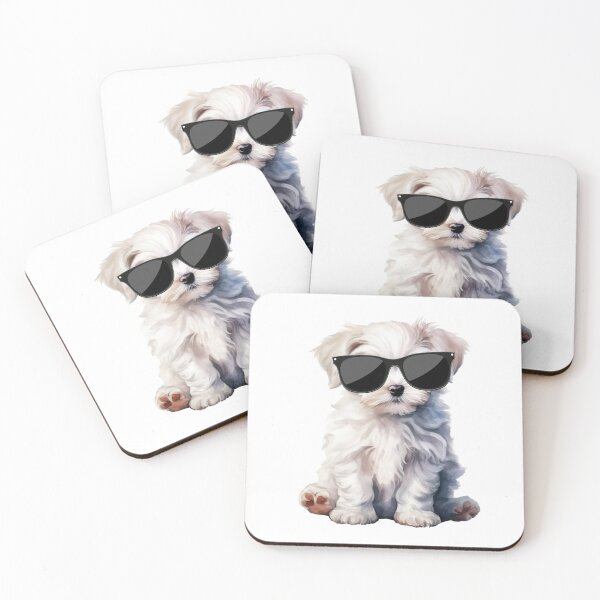 Item preview, Maltese Puppy Wearing Sunglasses designed and sold by TheAnimalZ00.