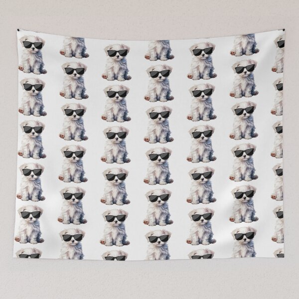 Item preview, Maltese Puppy Wearing Sunglasses designed and sold by TheAnimalZ00.