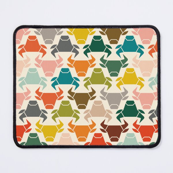 Item preview, Vector illustration of abstract silhouette of colorful bull heads, seamless pattern designed and sold by Familyshmot.