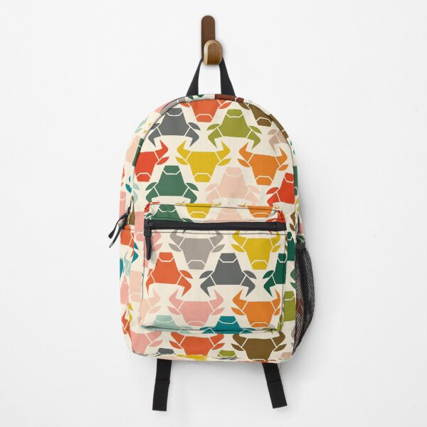 Item preview, Vector illustration of abstract silhouette of colorful bull heads, seamless pattern designed and sold by Familyshmot.