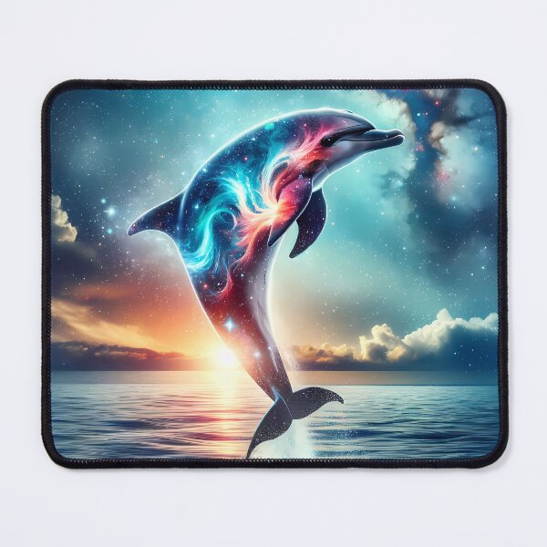 Item preview, Psychedelic Dolphin Power Animal Portrait: Nebula Dance Art designed and sold by Tommy Studio.