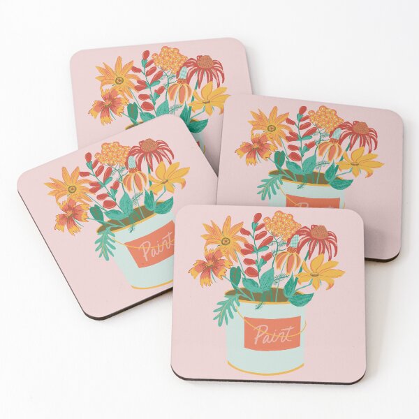 Item preview, Flowers in Paint Can designed and sold by Katie Morris Art.