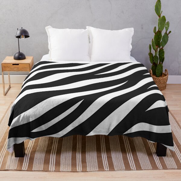Item preview, Zebra Wavy Lines Black and White Pattern  designed and sold by GrinGalore.