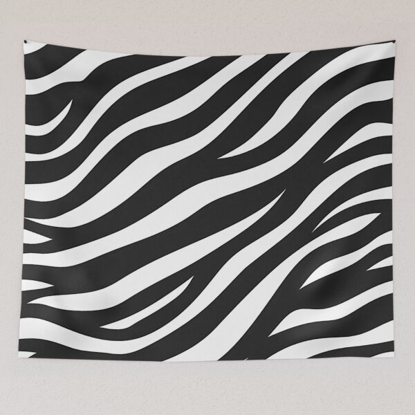 Item preview, Zebra Wavy Lines Black and White Pattern  designed and sold by GrinGalore.