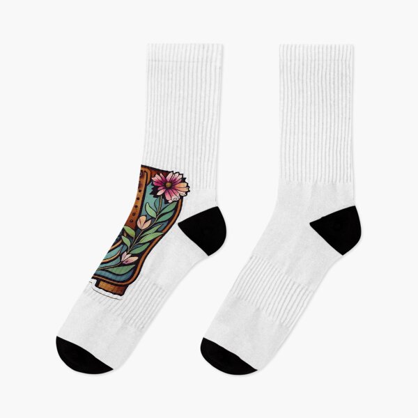 Item preview, Vintage English Riding Boot with Floral Accents designed and sold by NiftyWrx.