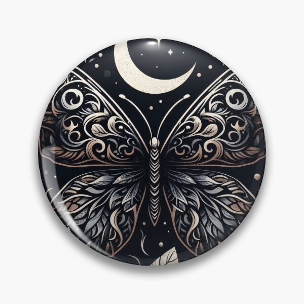 Item preview, Bronze Metallic Butterfly & Moon with Leaf Border designed and sold by Trevor Hirst.