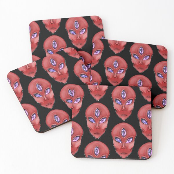 Item preview, Red 3 galaxy eyed alien designed and sold by Bailey Swinney.