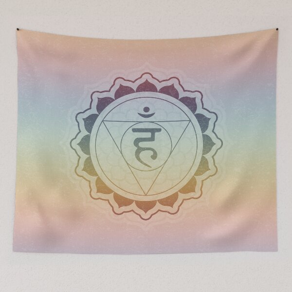 Item preview, Throat Chakra Mandala - Rainbow Sorbet + Rainbow Sunset designed and sold by Irene Estelle.