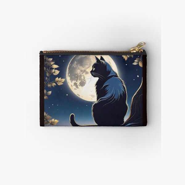Item preview, Smart Black Cat on Tree Watching Full Moon Zoo Pals designed and sold by sportsimpact.