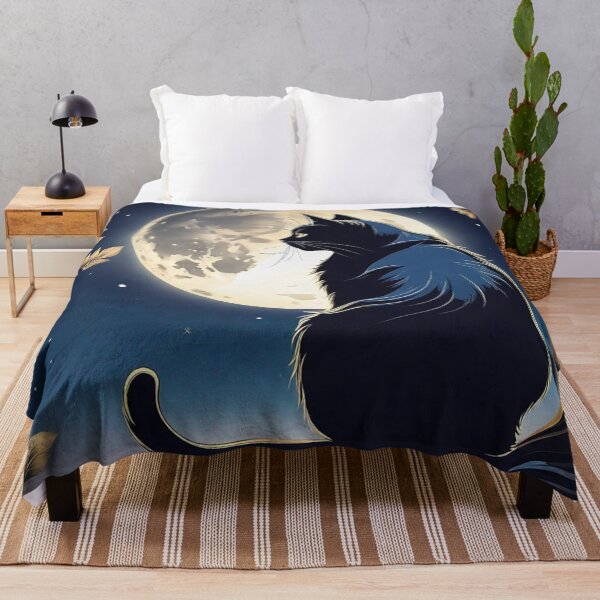 Item preview, Smart Black Cat on Tree Watching Full Moon Zoo Pals designed and sold by sportsimpact.