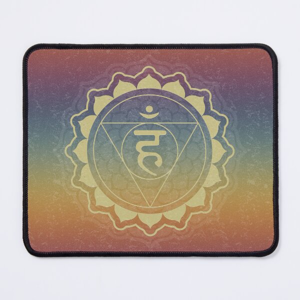 Item preview, Throat Chakra Mandala - Rainbow Sunset + Gold designed and sold by Irene Estelle.