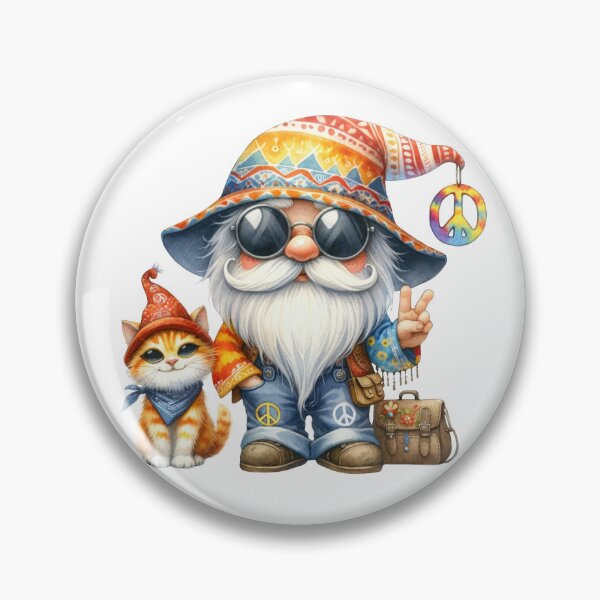 Item preview, Cute Rainbow Hippie Gnome designed and sold by Magnuna.
