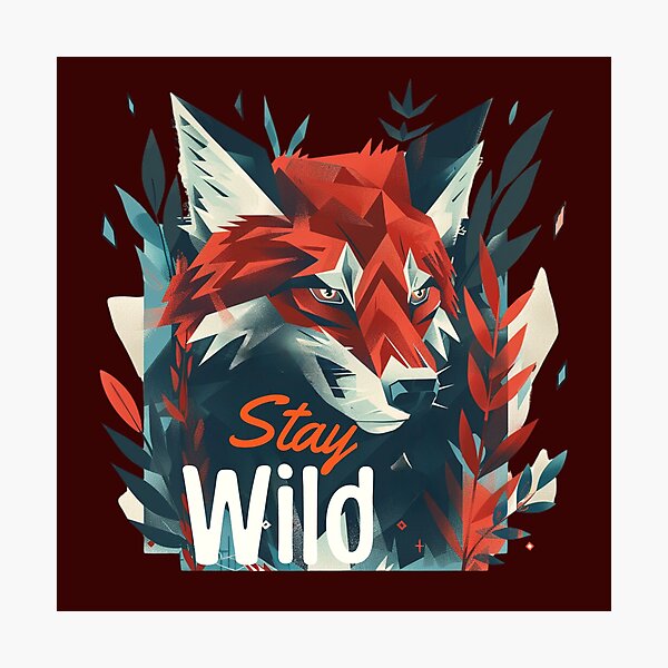 Item preview, Modern Geometry: Stay Wild Typography designed and sold by Ace Apparel  Attire.