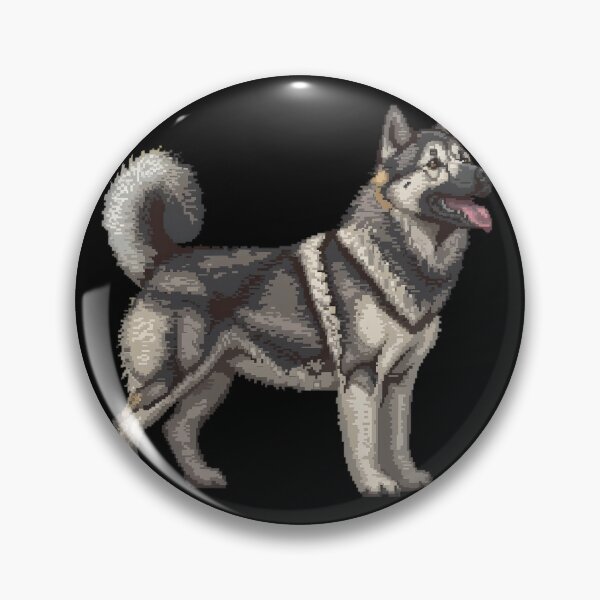 Aperçu de l'œuvre Pixel Portrait Norwegian Elkhound créée et vendue par CUTEDOGGIEZ.