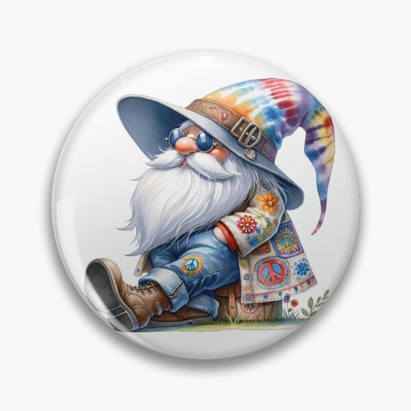 Item preview, Cute Rainbow Hippie Gnome designed and sold by Magnuna.