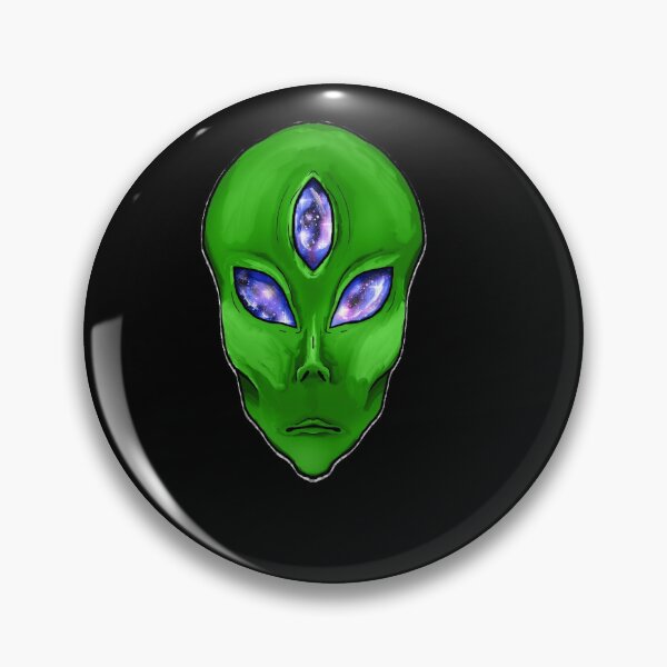 Item preview, Green 3 galaxy eyed alien designed and sold by Bailey Swinney.