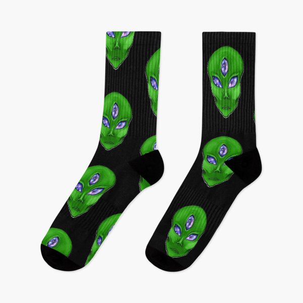 Item preview, Green 3 galaxy eyed alien designed and sold by Bailey Swinney.