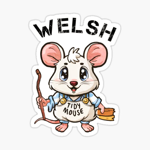 Item preview, Welsh Tidy Mouse designed and sold by Moonody Designs.