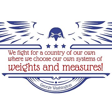 ""Weights and Measures!" - George Washington / Nate Bargatze" Sticker