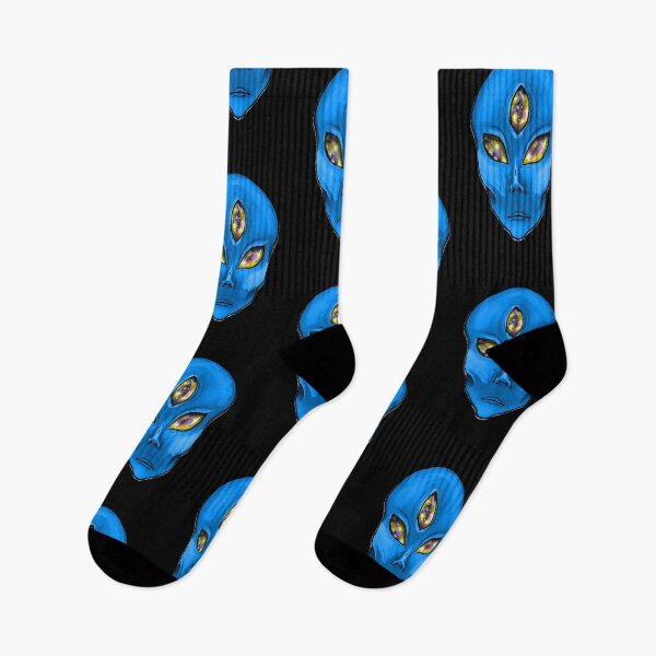 Item preview, Blue 3 galaxy eyed alien designed and sold by Bailey Swinney.