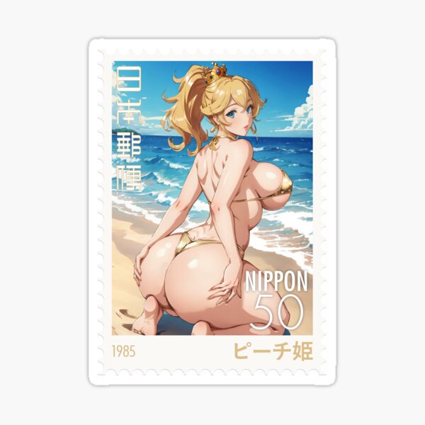 Item preview, Japanese Stamp of Lewd Princess Anime Girl designed and sold by WarTrousers.