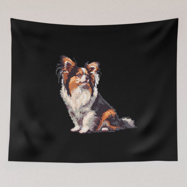 Item preview, 16-bit Pixel Art Papillon designed and sold by CUTEDOGGIEZ.