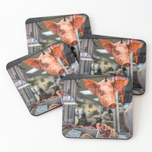 Item preview, Pig Head hanging in a South Philly Butcher Shop designed and sold by drawbey.