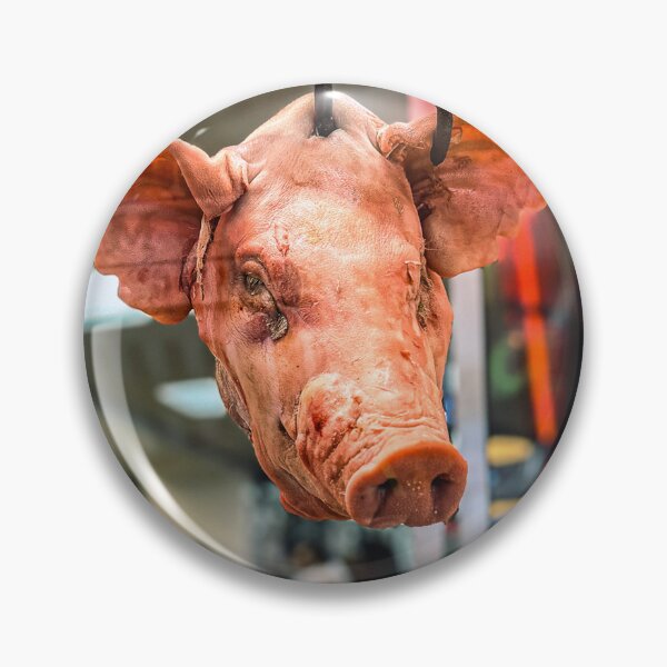 Item preview, Pig Head hanging in a South Philly Butcher Shop designed and sold by drawbey.